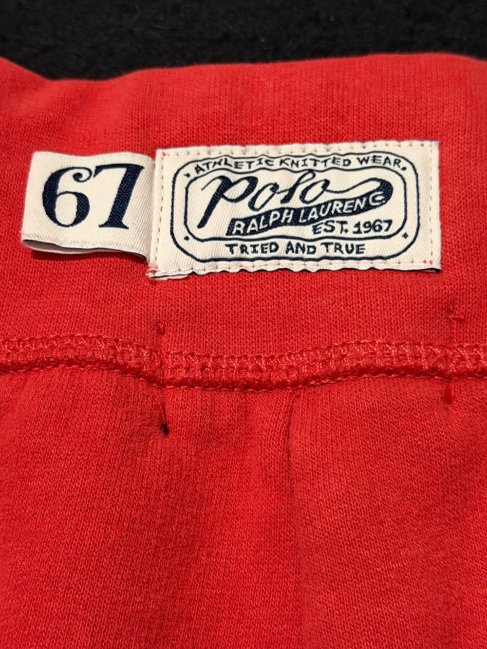 Polo Ralph Lauren Sweatpants Red Athletic Polo Logo 67 Label Mens XL - Picture 7 of 7